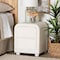 Baxton Studio Bonilla Modern White Teddy-Bear Fabric and Rubberwood 2-Drawer Nightstand 244-13651-ZORO - alternate 9